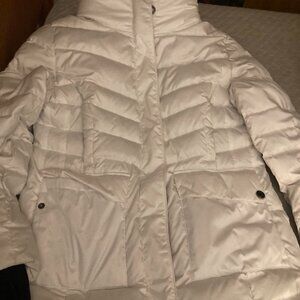 Lole White Long Down Coat Size XL